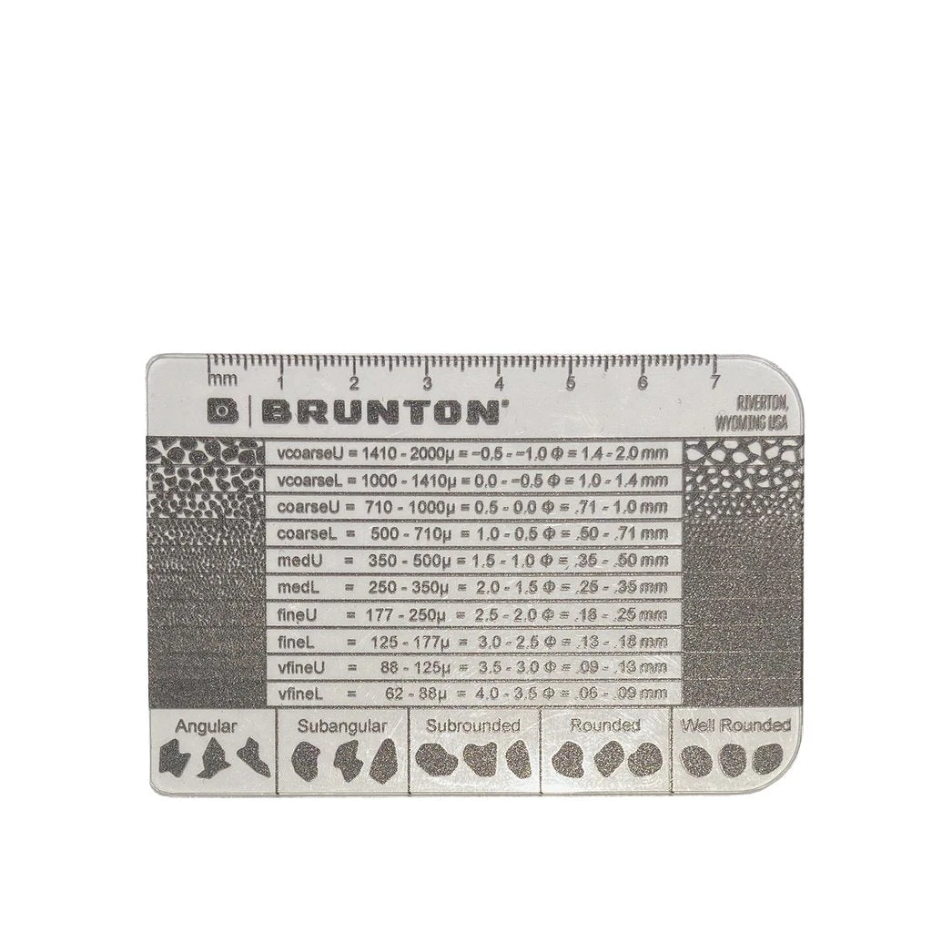 Navigation Cards BRUNTON GRAIN SIZE CARD 1 Navigation Cards BRUNTON GRAIN SIZE CARD
