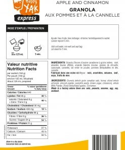 Food & Food Storage HAPPY YAK GRANOLA APPLE AND CINNAMON