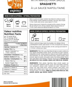 HAPPY YAK SPAGHETTI WITH NEAPOLITAN SAUCE