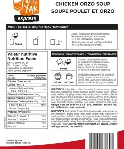 Food & Food Storage HAPPY YAK CHICKEN ORZO SOUP