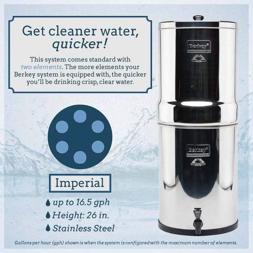 Imperial Berkey Water Filter (4.5 Gal) With 6 Filters 2 Imperial Berkey Water Filter (4.5 Gal) With 6 Filters