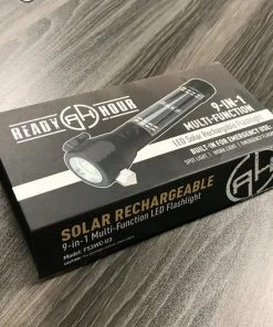 Ready Hour 9-in-1 LED Emergency Solar Rechargeable Flashlight