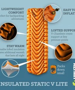 Klymit Insulated Static V Lite Sleeping Pad Camping & Hunting