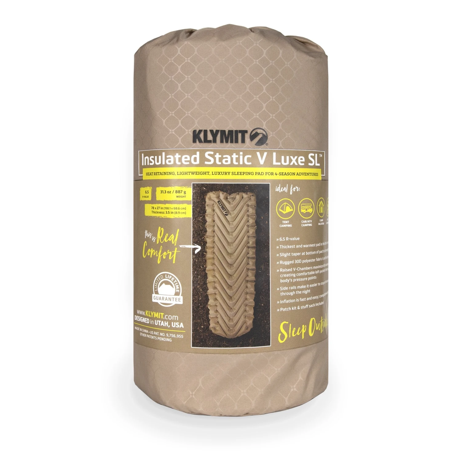 Klymit Insulated Static V Luxe SL Sleeping Pad 4 Klymit Insulated Static V Luxe SL Sleeping Pad