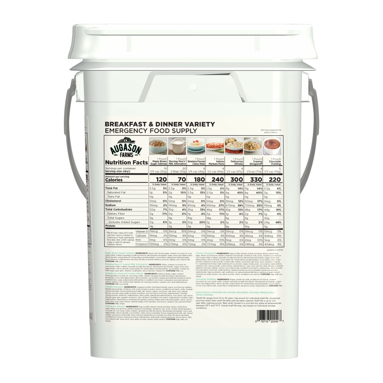 Augason Farms Emergency Food Supply Variety Pail Food & Food Storage 2 Augason Farms Emergency Food Supply Variety Pail Food & Food Storage