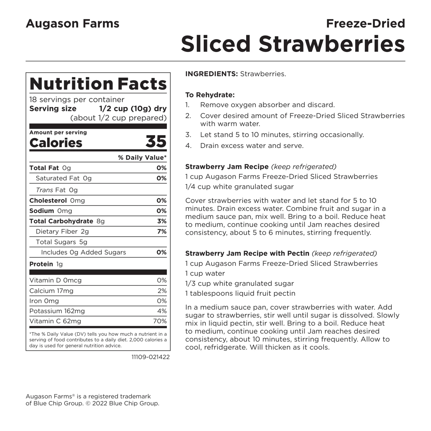 Augason Farms Freeze Dried Sliced Strawberries Food & Food Storage 10 Augason Farms Freeze Dried Sliced Strawberries Food & Food Storage