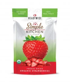 ReadyWise Simple Kitchen Organic Freeze-Dried Strawberries - 6 Pack Food & Food Storage