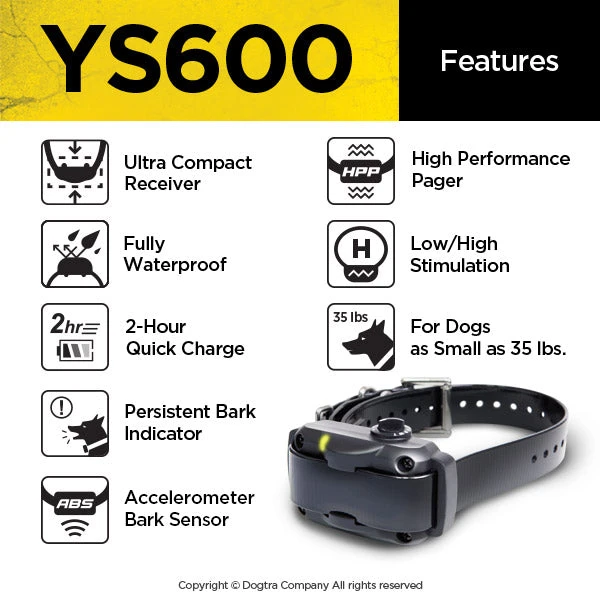 Dogs DOGTRA YS600 NO BARK COLLAR 2 Dogs DOGTRA YS600 NO BARK COLLAR