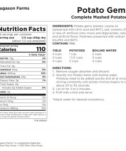 Augason Farms Potato Gems Mashed Potatoes 15 Augason Farms Potato Gems Mashed Potatoes