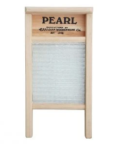 Home, Farm & Garden Canadian Woodenware Pearl Glass Washboard