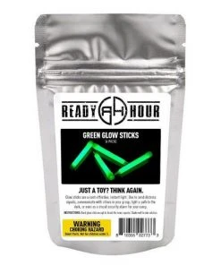 Ready Hour Four Pack 4" Green Light Glow Sticks