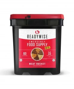 ReadyWise Freeze Dried Meat Bucket- 60 Servings + 20 Servings Of Rice