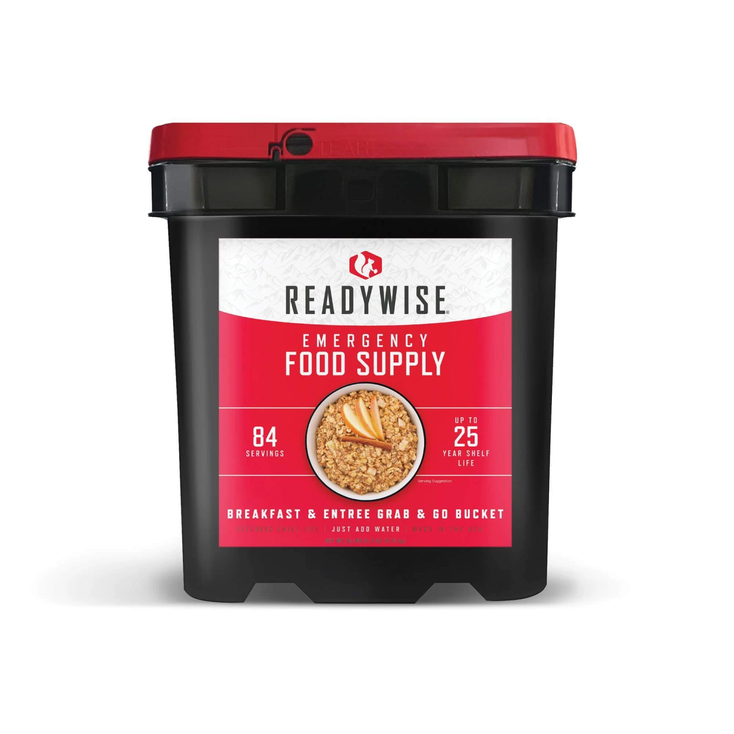 ReadyWise Breakfast & Entree Grab & Go Bucket- 84 Servings 1 ReadyWise Breakfast & Entree Grab & Go Bucket- 84 Servings
