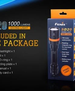 FENIX SD20 1000 LUMENS DIVE LIGHT Flashlights