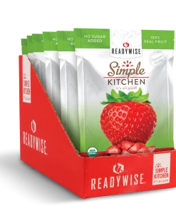 ReadyWise Simple Kitchen Organic Freeze-Dried Strawberries - 6 Pack Food & Food Storage