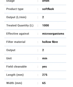 Katadyn BeFree Collapsible Water Filtration Bottle 0.6L