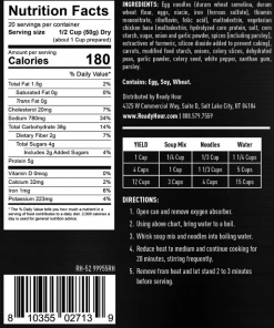 Ready Hour Chicken Flavored Noodle Soup #10 Can 7 Ready Hour Chicken Flavored Noodle Soup #10 Can