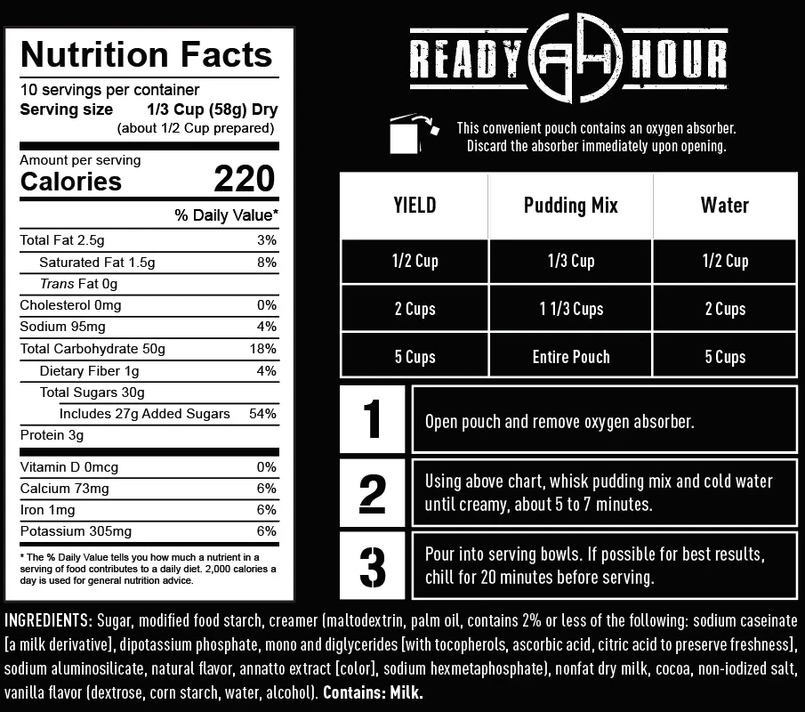 Ready Hour Chocolate Pudding Mix Case Pack Bakery 3 Ready Hour Chocolate Pudding Mix Case Pack Bakery