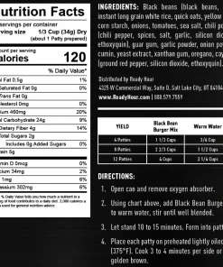 Ready Hour Black Bean Burger #10 Can