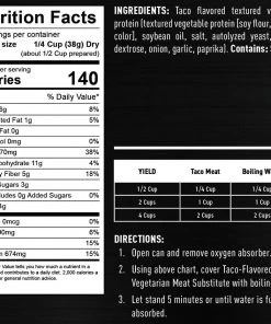 Meats & Proteins Ready Hour Vegetarian Taco Meat Substitute #10 Can