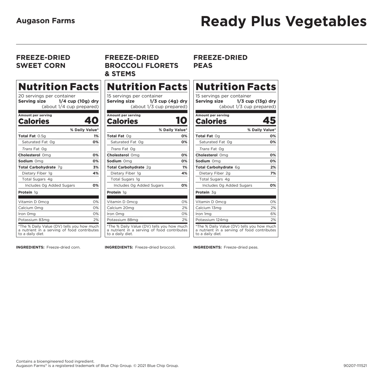 Augason Farms Vegetable Variety Pouch 10 Augason Farms Vegetable Variety Pouch