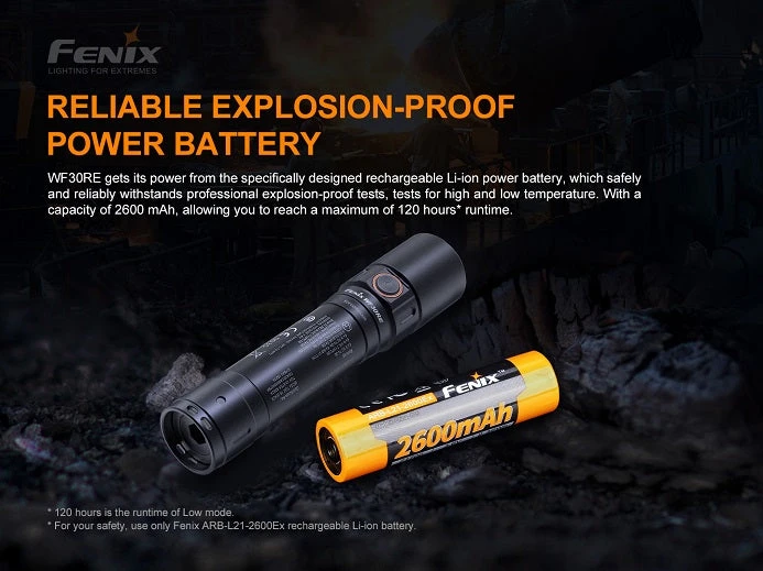 Fenix WF30RE 280 Lumens Intrinsically Safe Flashlight 10 Fenix WF30RE 280 Lumens Intrinsically Safe Flashlight