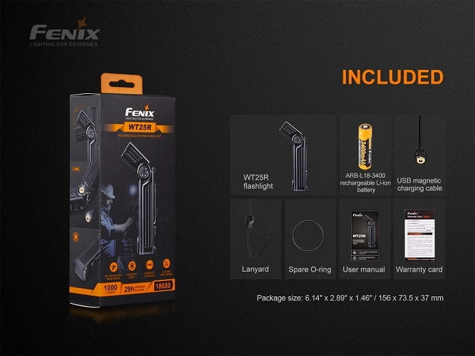 Flashlights Fenix WT25R 1000 Lumens Rechargeable Pivoting Work Light 17 Flashlights Fenix WT25R 1000 Lumens Rechargeable Pivoting Work Light
