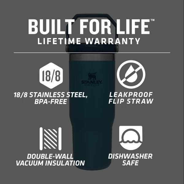 STANLEY THE ICEFLOW FLIP STRAW WATER BOTTLE 17 Oz. 8 STANLEY THE ICEFLOW FLIP STRAW WATER BOTTLE 17 Oz.