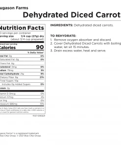 Augason Farms Dehydrated Diced Carrots Food & Food Storage 18 Augason Farms Dehydrated Diced Carrots Food & Food Storage