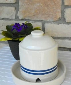 Ohio Stoneware Pet Feeder - 1 Gallon Automatic Watering Dish Dogs