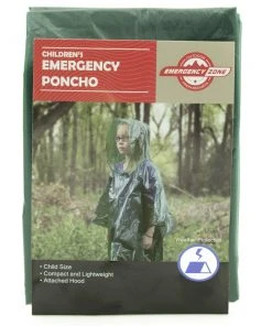 Emergency Zone CHILDREN'S EMERGENCY PONCHO - GREEN