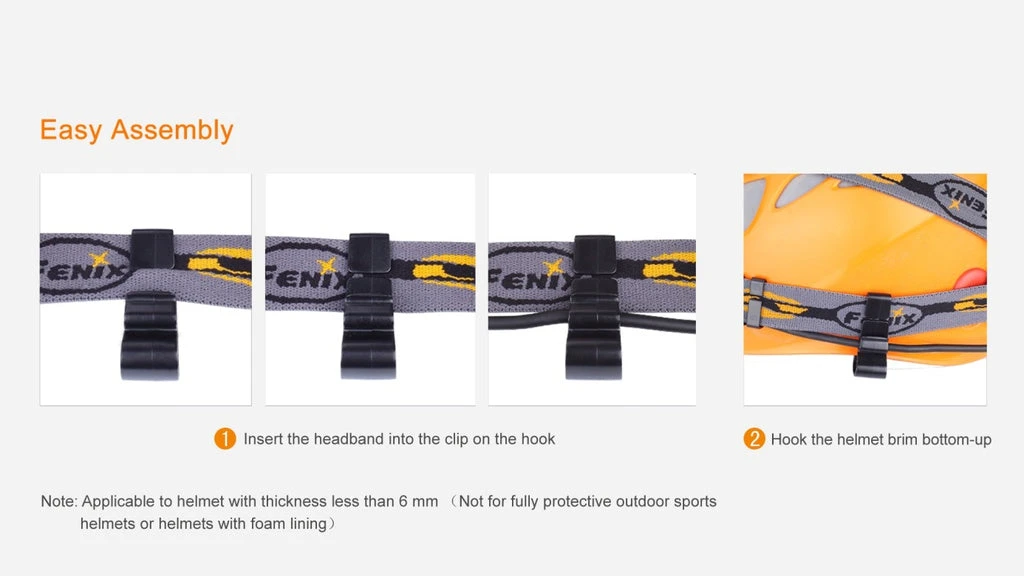 Fenix Lights FENIX ALD-02 HELMET ATTACHMENT HOOK SET 4 Fenix Lights FENIX ALD-02 HELMET ATTACHMENT HOOK SET