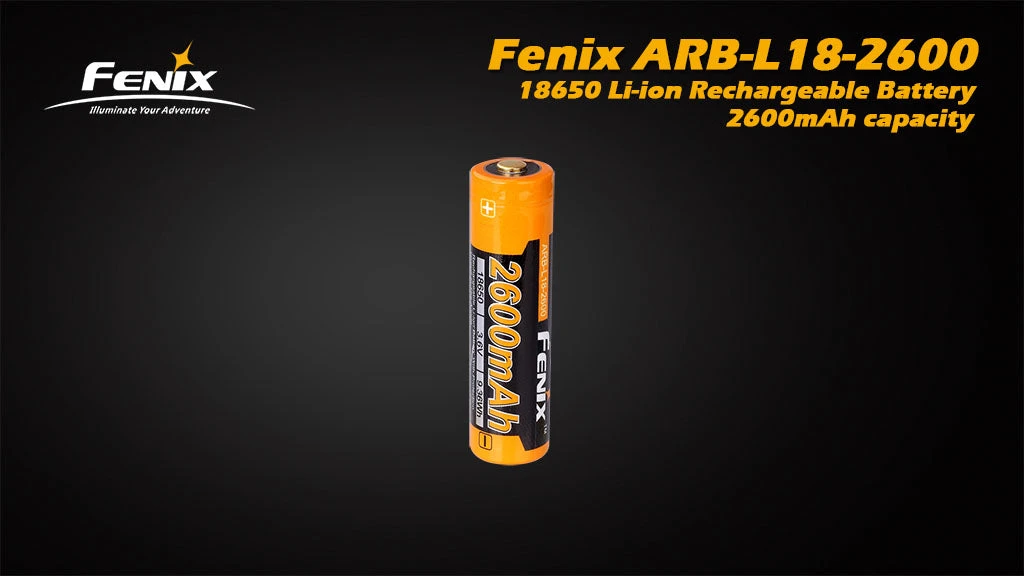 FENIX ARB-L18 2600 18650 LI-ION RECHARGEABLE BATTERY 8 FENIX ARB-L18 2600 18650 LI-ION RECHARGEABLE BATTERY