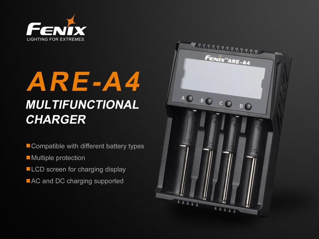 FENIX ARE-A4 SMART BATTERY CHARGER Fenix Lights 3 FENIX ARE-A4 SMART BATTERY CHARGER Fenix Lights