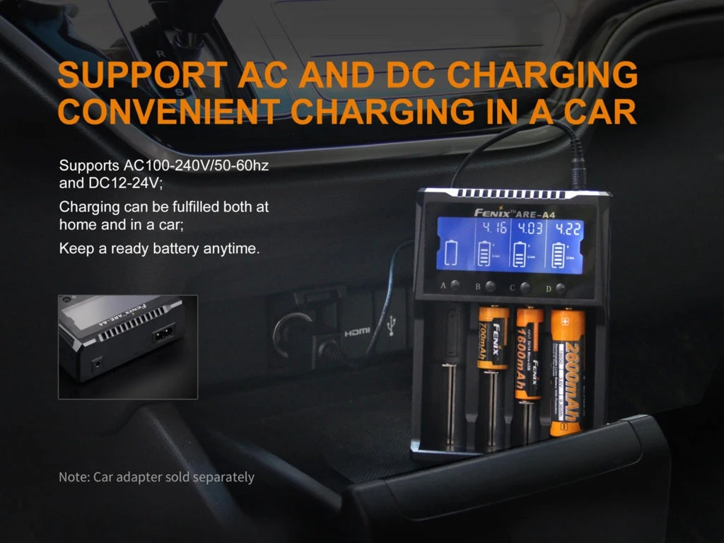 FENIX ARE-A4 SMART BATTERY CHARGER Fenix Lights 7 FENIX ARE-A4 SMART BATTERY CHARGER Fenix Lights