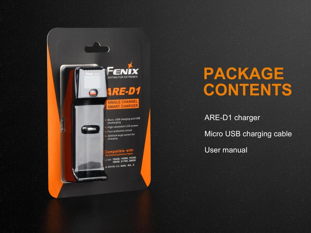 Fenix ARE-D1 Single Bay Smart Battery Charger Fenix Lights 10 Fenix ARE-D1 Single Bay Smart Battery Charger Fenix Lights