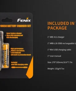 FENIX ARE-X11 SINGLE 18650 BATTERY CHARGING KIT Fenix Lights