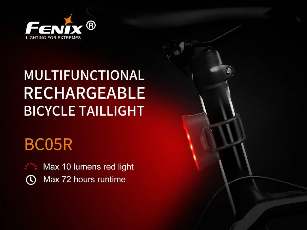 Gear Fenix BC05R Rechargeable Bicycle Tail Light 2 Gear Fenix BC05R Rechargeable Bicycle Tail Light