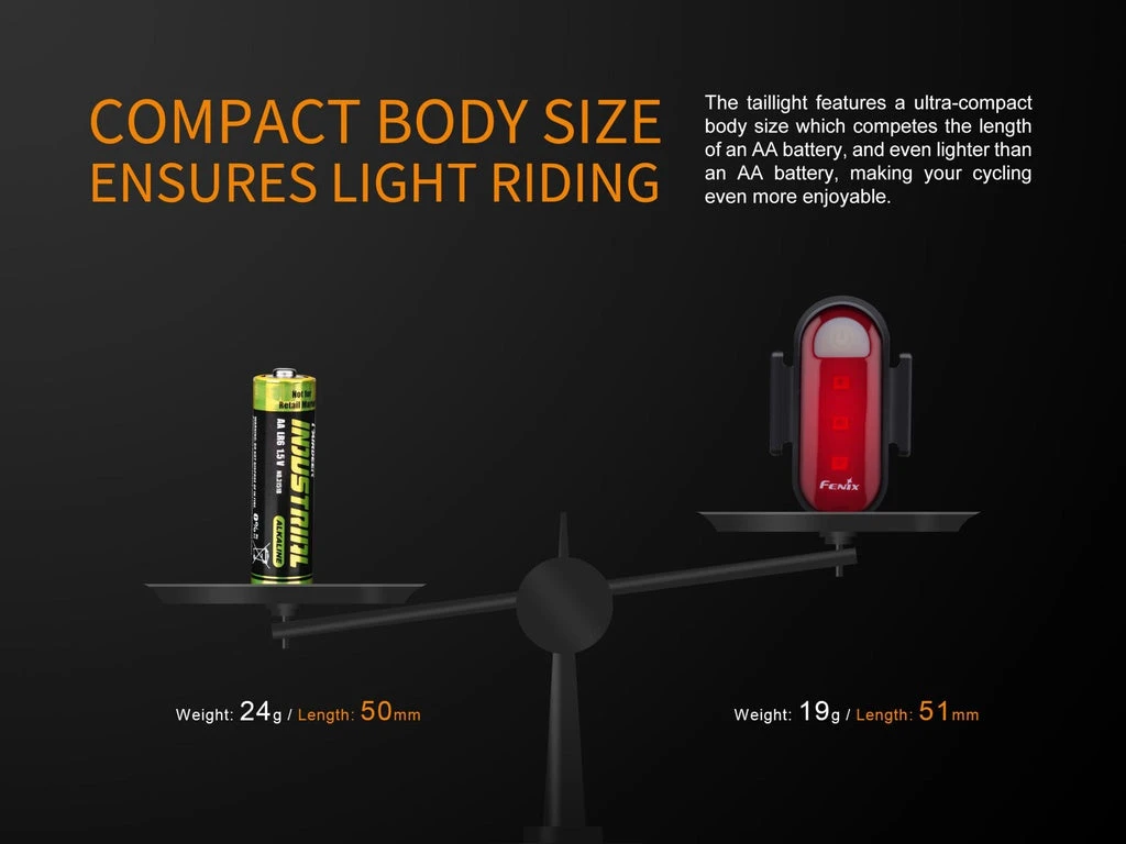 Gear Fenix BC05R Rechargeable Bicycle Tail Light 4 Gear Fenix BC05R Rechargeable Bicycle Tail Light