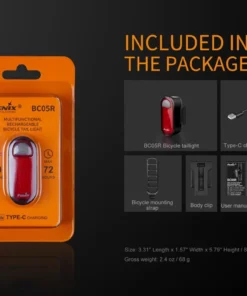 Gear Fenix BC05R Rechargeable Bicycle Tail Light 27 Gear Fenix BC05R Rechargeable Bicycle Tail Light