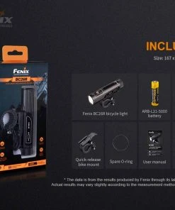 Gear FENIX BC26R 1600 LUMENS RECHARGEABLE BIKE LIGHT