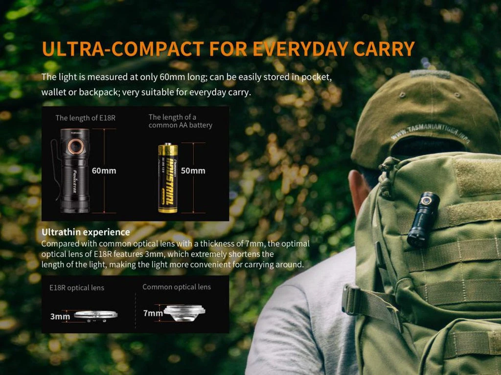 FENIX E18R 750 LUMENS RECHARGEABLE EDC FLASHLIGHT Flashlights 12 FENIX E18R 750 LUMENS RECHARGEABLE EDC FLASHLIGHT Flashlights