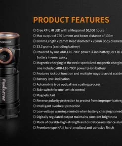 FENIX E18R 750 LUMENS RECHARGEABLE EDC FLASHLIGHT Flashlights 17 FENIX E18R 750 LUMENS RECHARGEABLE EDC FLASHLIGHT Flashlights