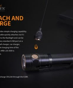 Fenix E30R 1600 Lumens Extreme Output Compact Rechargeable Flashlight