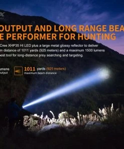 FENIX HT18 1500 LUMENS LONG RANGE FLASHLIGHT