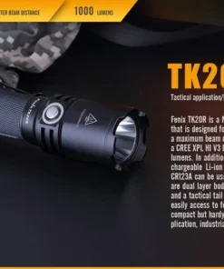 FENIX TK20R 1000 LUMENS RECHARGEABLE FLASHLIGHT