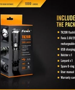 FENIX TK20R 1000 LUMENS RECHARGEABLE FLASHLIGHT