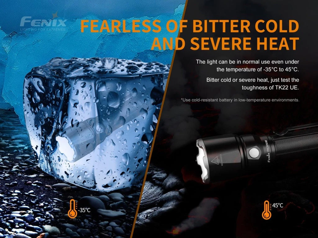 FENIX TK22UE HIGH-PERFORMANCE RECHARGEABLE FLASHLIGHT - 1600 LUMENS 8 FENIX TK22UE HIGH-PERFORMANCE RECHARGEABLE FLASHLIGHT - 1600 LUMENS