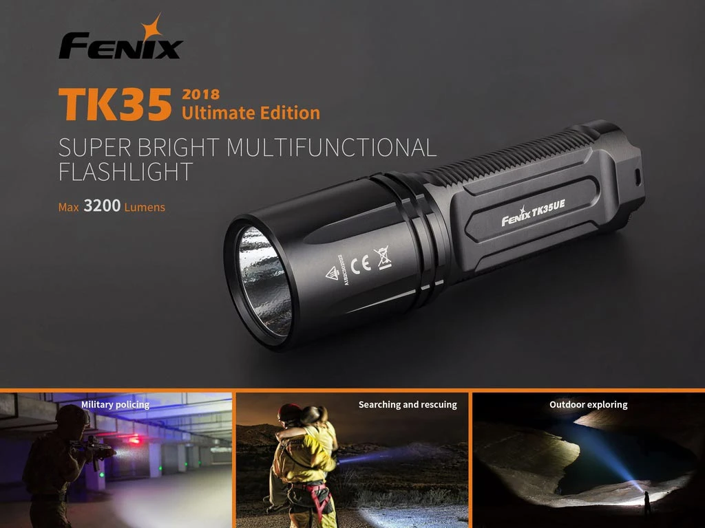 Flashlights FENIX TK35UE 2018 FLASHLIGHT - 3200 LUMENS 2 Flashlights FENIX TK35UE 2018 FLASHLIGHT - 3200 LUMENS