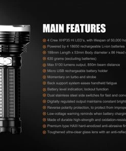 FENIX TK75 2018 FLASHLIGHT - 5100 LUMENS